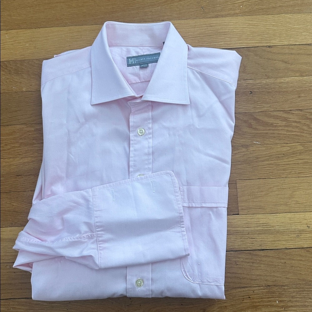 Hickey Freeman French Cuff dress shirt, 16-1/2 L